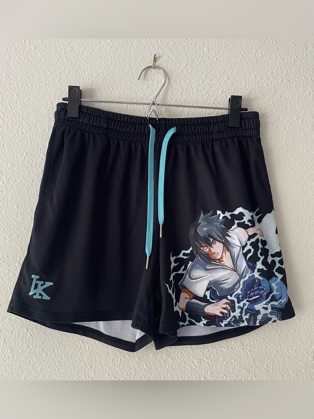 Invicta Kuro Anime Gym Shorts Sasuke Uchiha Men’s Medium Black Mesh
